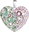 34243.3 Sakura Heart Decorated with Swarovski® Crystals (925/1000, 2 g, mixed colours)