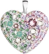 EVOLUTION GROUP 34243.3 Sakura Heart Decorated with Swarovski® Crystals (925/1000, 2 g, mixed colours) - Charm