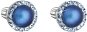 EVOLUTION GROUP 31314.3 Dark Blue with Swarovski® Crystals and Pearl (Silver 925/1000; 1.2g) - Fülbevaló