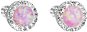 EVOLUTION GROUP 31317.1 rózsaszín opál Preciosa® kristályokkal (Ag 925/1000; 1,0 g) - Fülbevaló