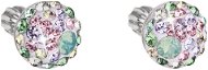EVOLUTION GROUP 31336.3 růžovo zelené s krystaly Swarovski® (stříbro 925/1000; 1 g) - Náušnice