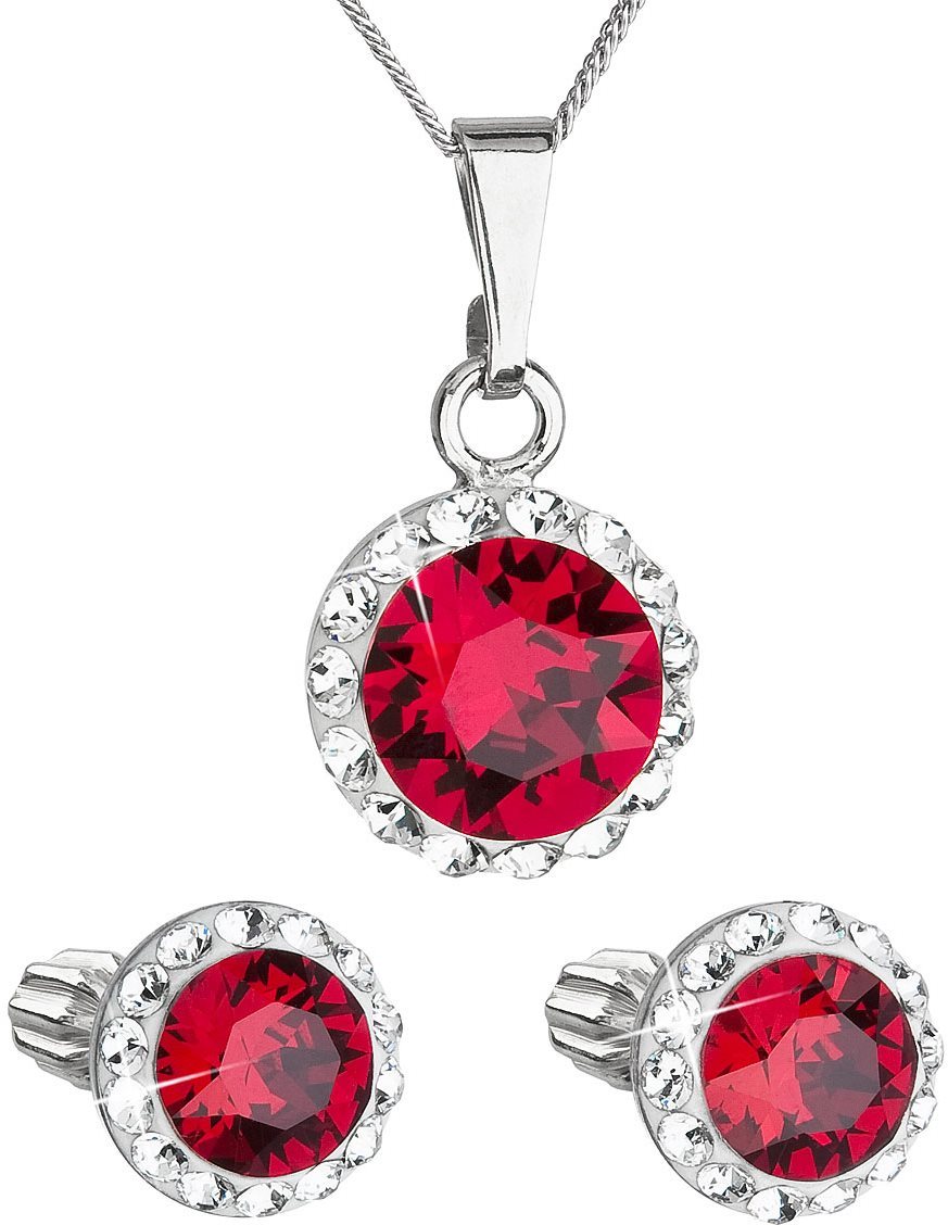 EVOLUTION GROUP 39352.3 rubin Swarovski® kristályokkal (ezüst 925/1000; 3 g)