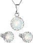 EVOLUTION GROUP 39352.7 White Opal with Swarovski® Crystals (Silver 925/1000; 3g) - Jewellery Gift Set
