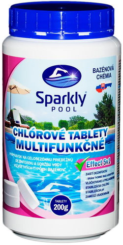 Sparkly POOL Swimming pool chlorine tablets 5in1 multifunctional 200 g 1 kg - Pool Chemicals - Main image