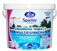 Sparkly POOL Tablety do bazéna chlórové 5 v 1 multifunkčné 200 g 3 kg - Bazénová chémia