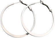 STYLE4 Premium round earrings 40 mm, silver steel - Earrings