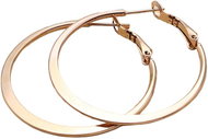STYLE4 Premium round earrings 60 mm, steel rose gold - Earrings