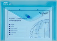 SNOPAKE Polyfile with Polyfile print, A5, blue - pack of 5 - Document Folder