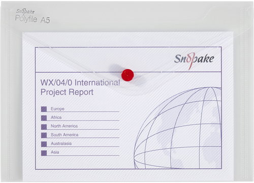 SNOPAKE Polyfile mit Druck A5, klar - 5er-Pack - Dokumentenmappe - Hauptbild