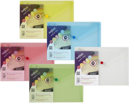 SNOPAKE Polyfile mit Knopf A5, classic - 5er-Pack - Dokumentenmappe - Hauptbild