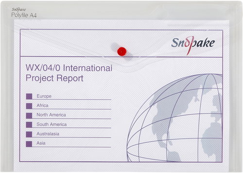 SNOPAKE Polyfile with print A4, clear - Document Folder - Main image