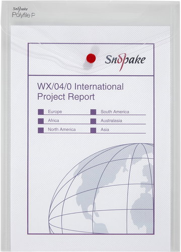 SNOPAKE Polyfile mit Knopf P, A4, klar - Dokumentenmappe - Hauptbild