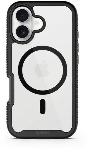 Spello Rugged magnetic iPhone 16 Plus cover - black - Phone Cover - Main image