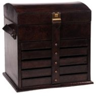 Balmuir Victorian kožená šperkovnice, dark brown - Jewellery Box