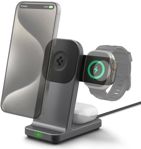 Spigen OneTap Pro 3 3-in-1 Wireless Charging Stand - Vezeték nélküli töltő - Fő fotó
