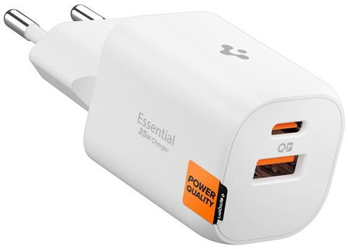 Spigen Essential 35W Wall Charger EE352EU White - Wall Charger - Main image