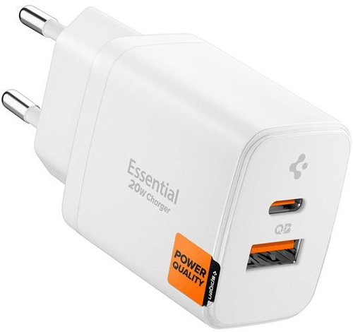 Spigen Essential 20W Wall Charger EE202EU White - Töltő adapter - Fő fotó