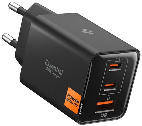 Spigen Essential 47 W Wall Charger EE473EU Black - Netzladegerät - Hauptbild