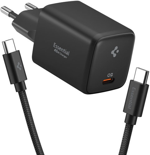 Spigen Essential 45W Wall Charger EE451EU Black - Wall Charger - Main image