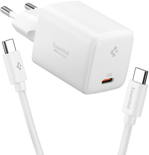 Spigen Essential 45W Wall Charger EE451EU White - Wall Charger - Main image