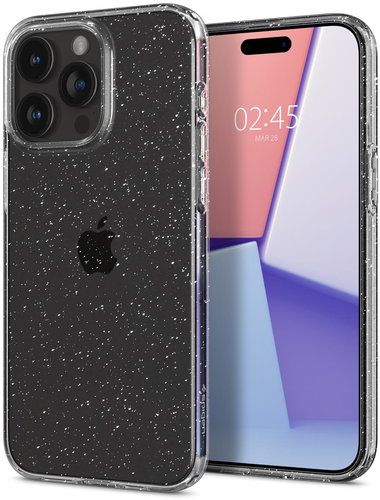 Spigen Liquid Crystal Glitter Crystal Quartz iPhone 15 Pro - Phone Cover - Main image