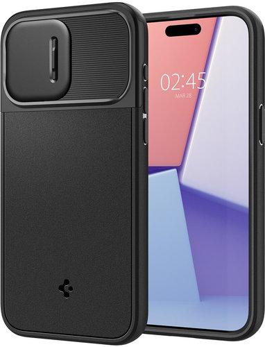 Spigen Optik Armor MagSafe Black iPhone 15 Pro Max - Handyhülle - Hauptbild