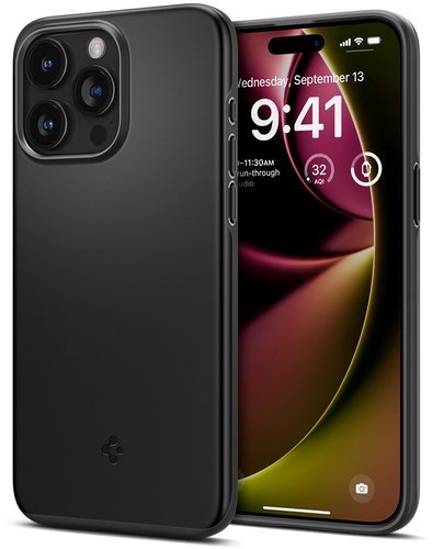 Spigen Thin Fit Black iPhone 15 Pro - Phone Cover - Main image