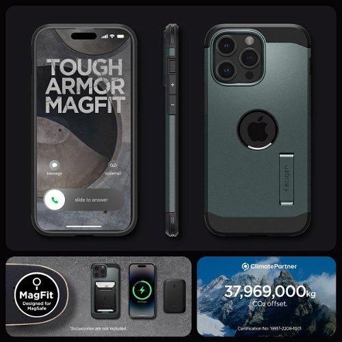 iPhone 15 Pro Case - Spigen Rugged Armor 