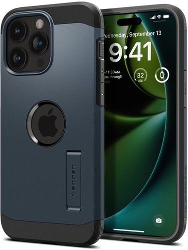 Spigen Tough Armor MagSafe Metal Slate iPhone 15 Pro - Phone Cover - Main image