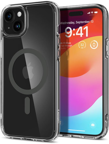 Spigen Ultra Hybrid MagSafe Graphite iPhone 15 Plus - Phone Cover - Main image