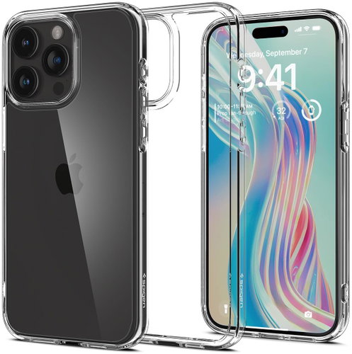 Spigen Ultra Hybrid Crystal Clear iPhone 15 Pro - Phone Cover - Main image