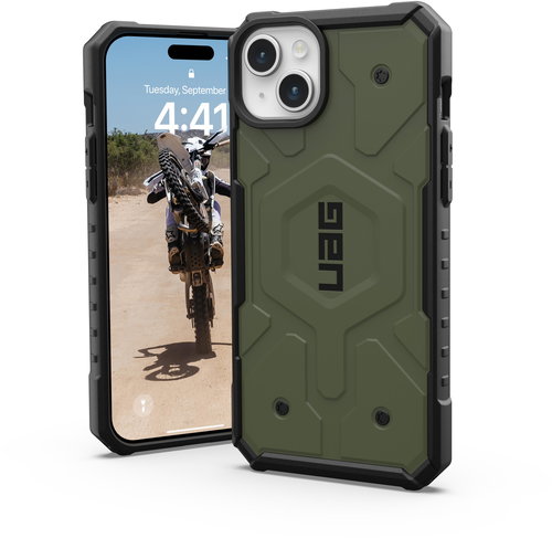 UAG Pathfinder MagSafe Olive Drab iPhone 15 Plus - Phone Cover - Main image