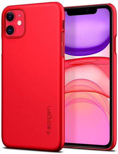 Spigen Thin Fit, Red, for iPhone 11 - Phone Cover - Main image