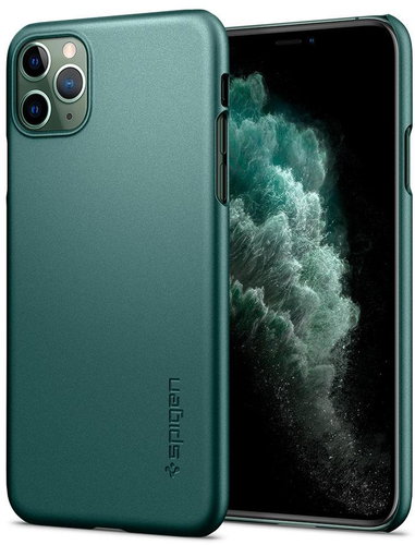 Spigen Thin Fit, Green, for iPhone 11 Pro Max - Phone Cover - Main image