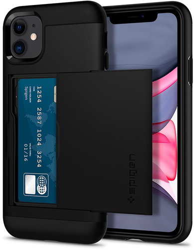 Spigen Slim Armor CS Black iPhone 11 - Phone Cover - Main image