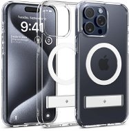 Spigen Caseology Capella iPhone 15 Pro MagSafe clear white tok támasztékkal - Telefon tok