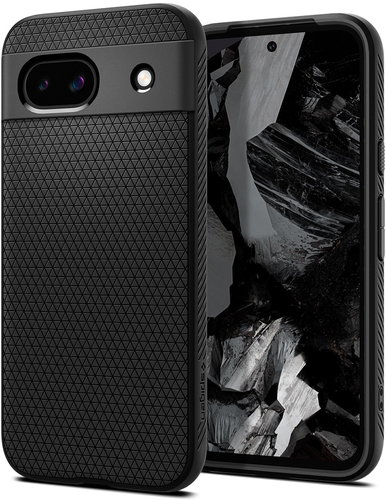 Spigen Liquid Air Matte Black Google Pixel 8a - Phone Cover - Main image