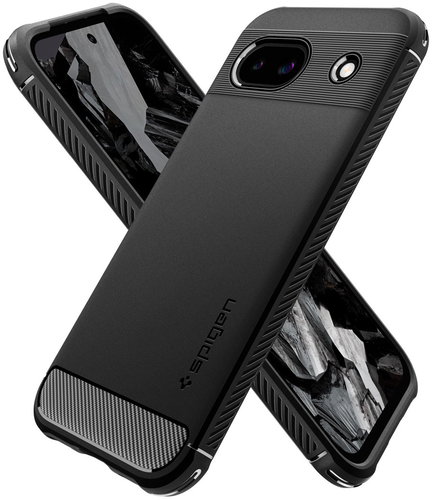 Spigen Rugged Armor Matte Black Google Pixel 8a - Phone Cover - Main image