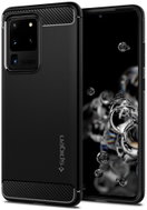 Spigen Rugged Armor Black Samsung Galaxy S20 Ultra - Phone Cover