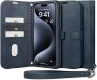 Spigen Wallet S Pro iPhone 15 Pro tengerészkék tok - Mobiltelefon tok
