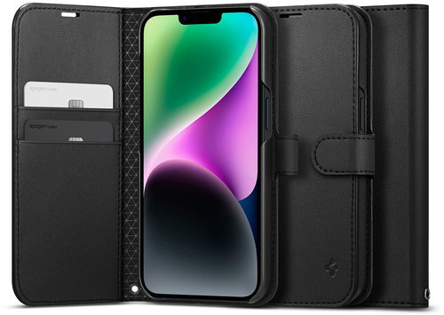 Spigen Wallet S Black iPhone 14 - Phone Cover - Main image