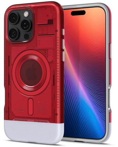 Spigen Classic C1 MagSafe Ruby iPhone 16 Pro - Phone Cover - Main image