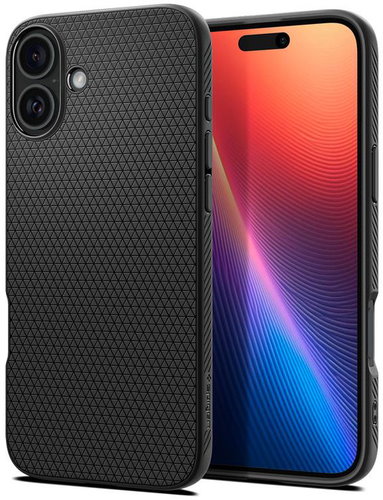 Spigen Liquid Air Matte Black iPhone 16 tok - Telefon tok - Fő fotó