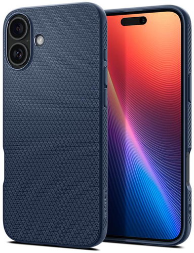 Spigen Liquid Air Navy Blue iPhone 16 tok - Telefon tok - Fő fotó