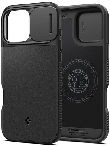 Spigen Optik Armor MagSafe Schwarz iPhone 16 Pro - Handyhülle - Hauptbild