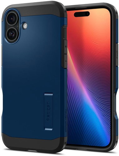 Spigen Tough Armor MagSafe Navy Blue iPhone 16 tok - Telefon tok - Fő fotó