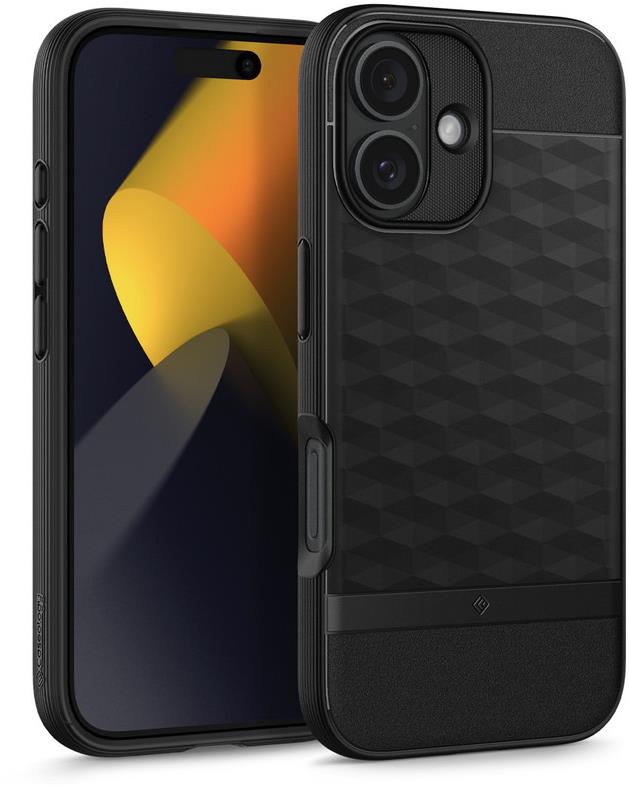Caseology by Spigen Parallax MagSafe Matte Black iPhone 16 tok