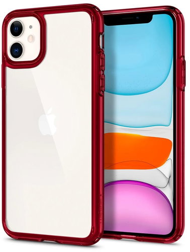 Spigen Ultra Hybrid, Red, iPhone 10 - Phone Cover - Main image