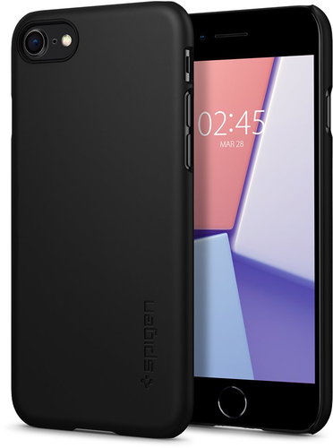Spigen Thin Fit Black iPhone SE 2022/SE 2020/8/7 - Phone Cover - Main image