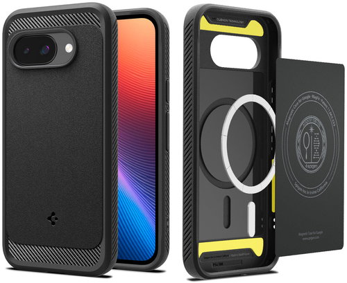 Spigen Rugged Armor MagSafe Matte Black Google Pixel 9a - Handyhülle - Hauptbild